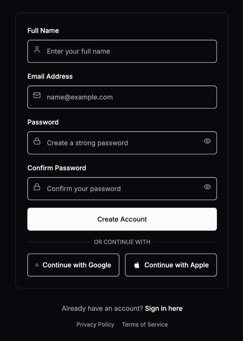 Login Screenshot