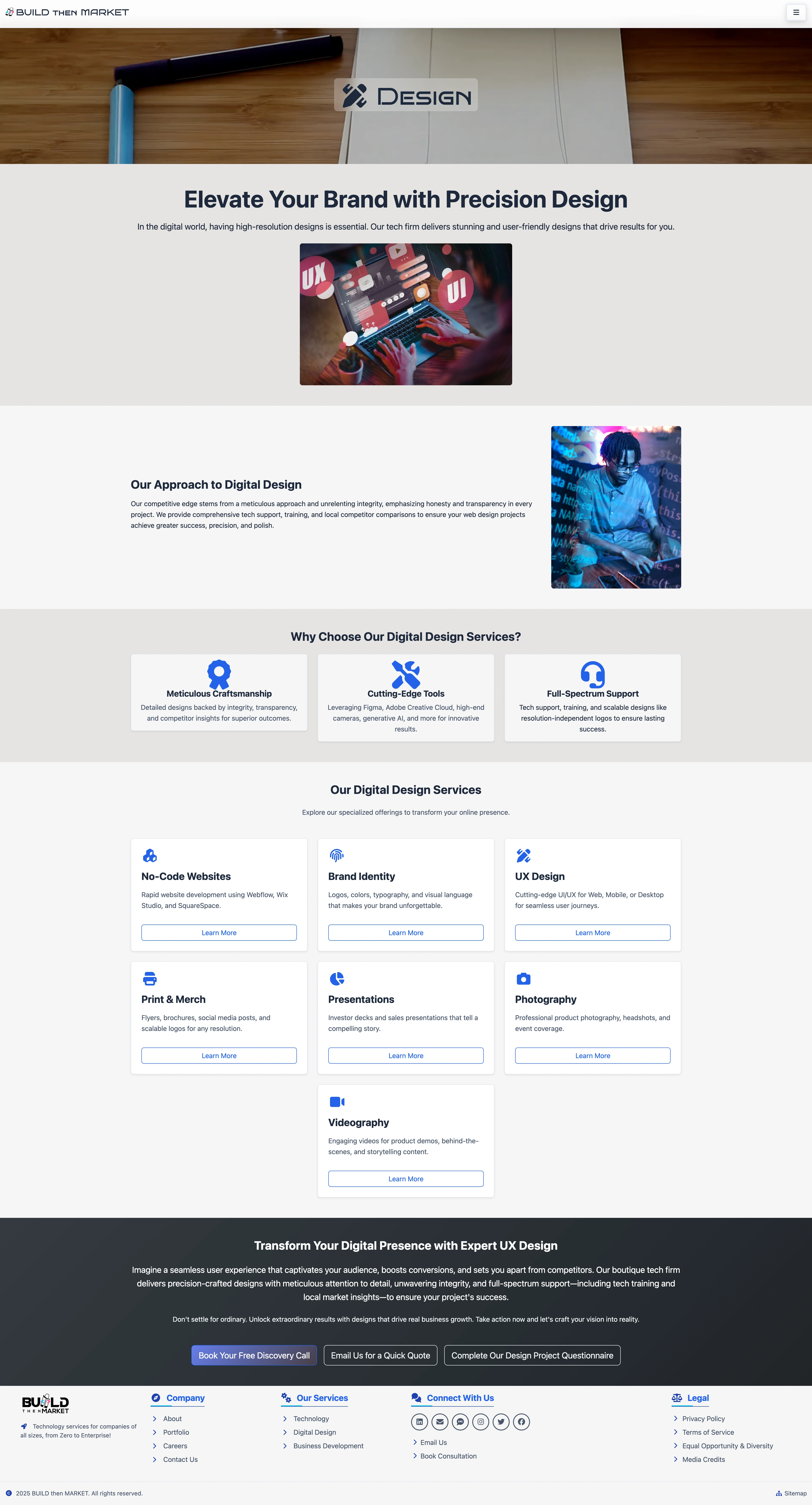 Services Design Build Then Market