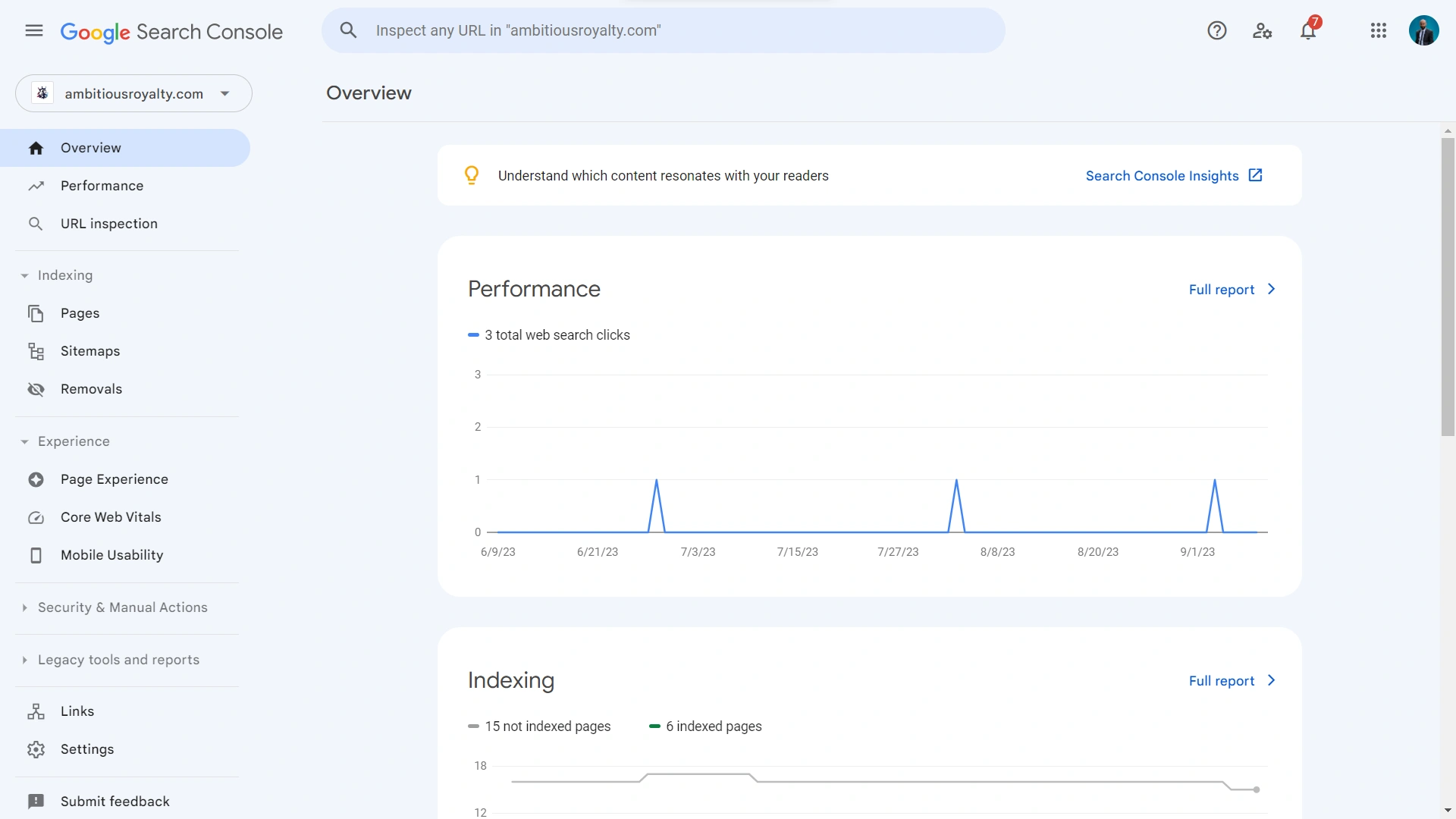 google search console