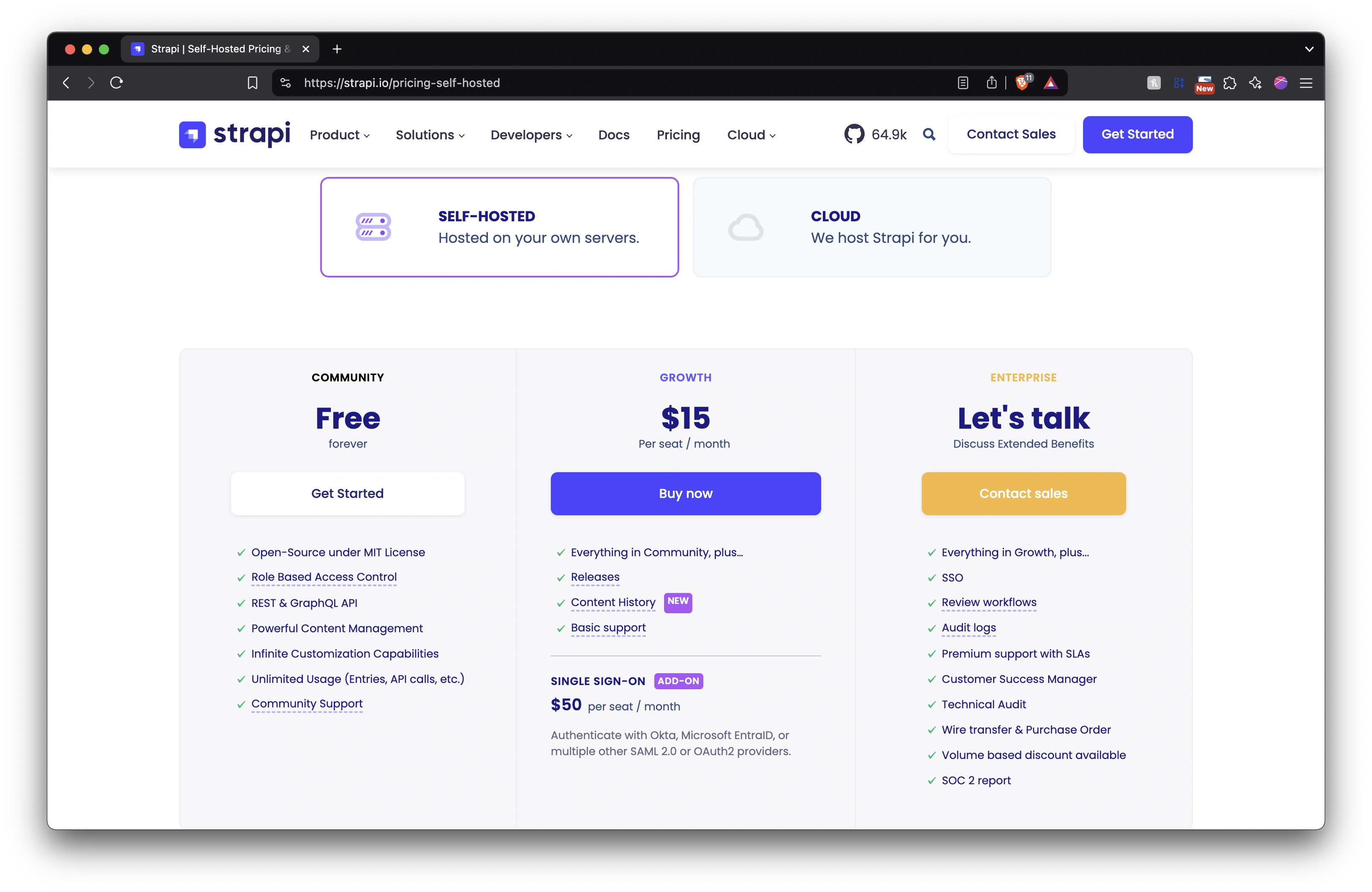 strapi free community edition